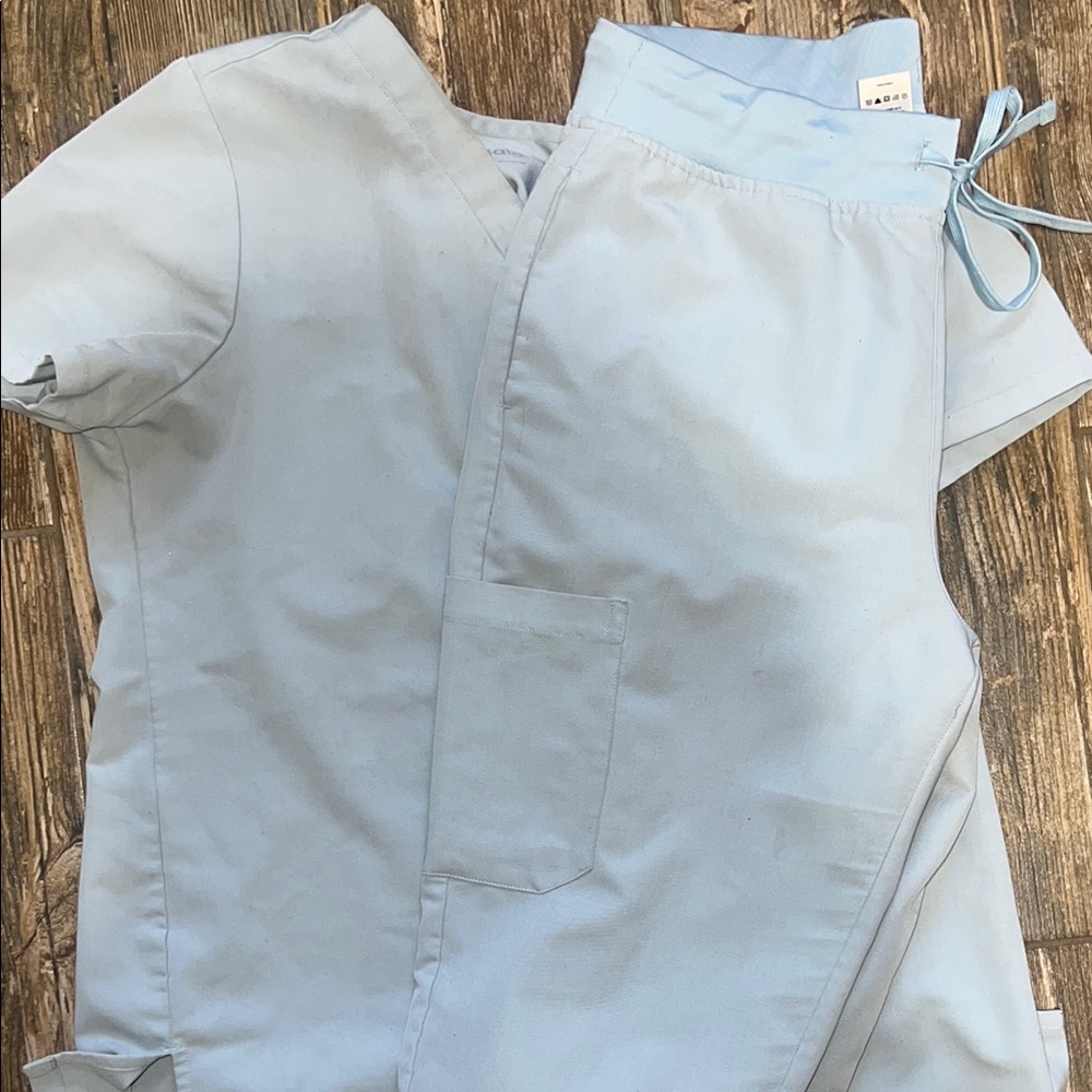 Light Blue Women's Scrub Set